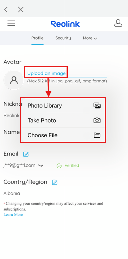 Upload an image