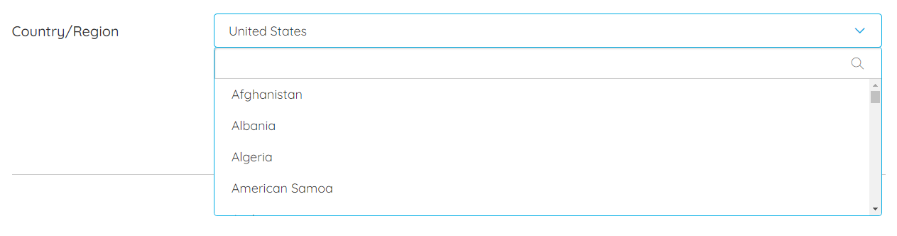 scroll through the list