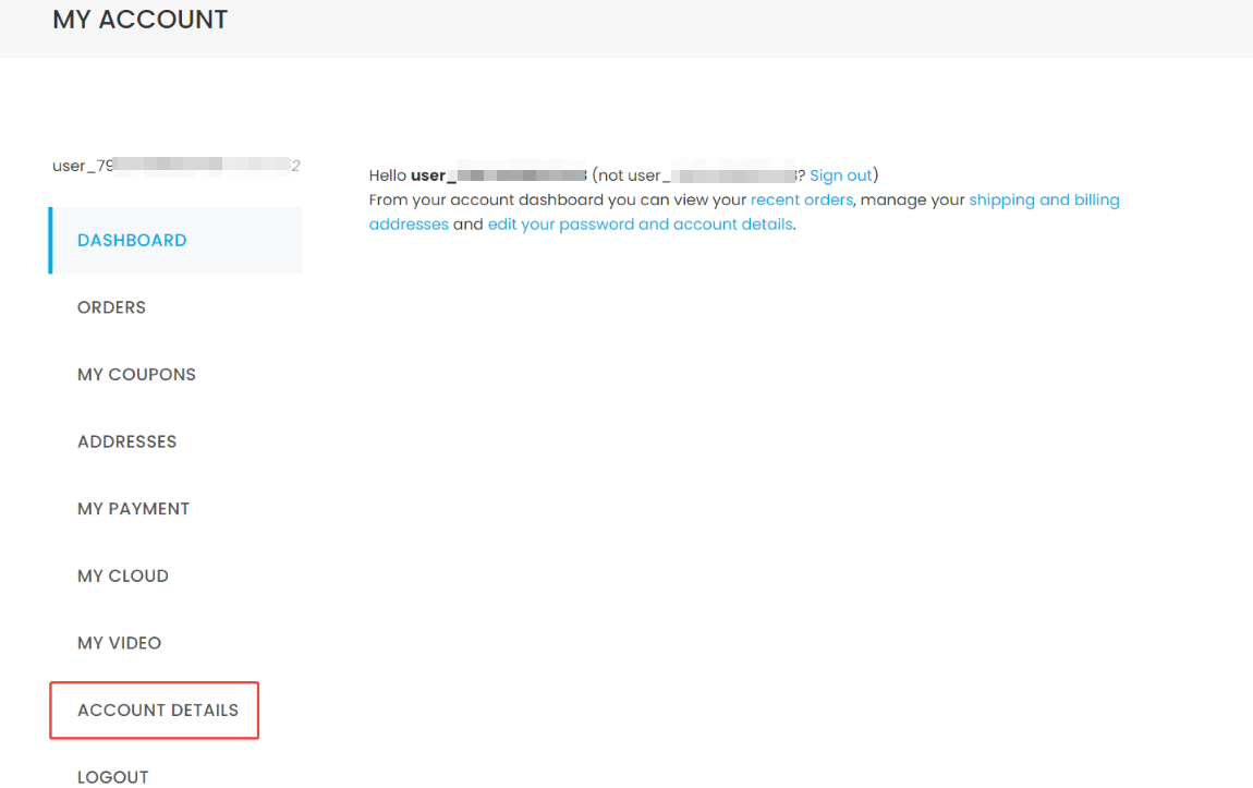 ACCOUNT DETAILS