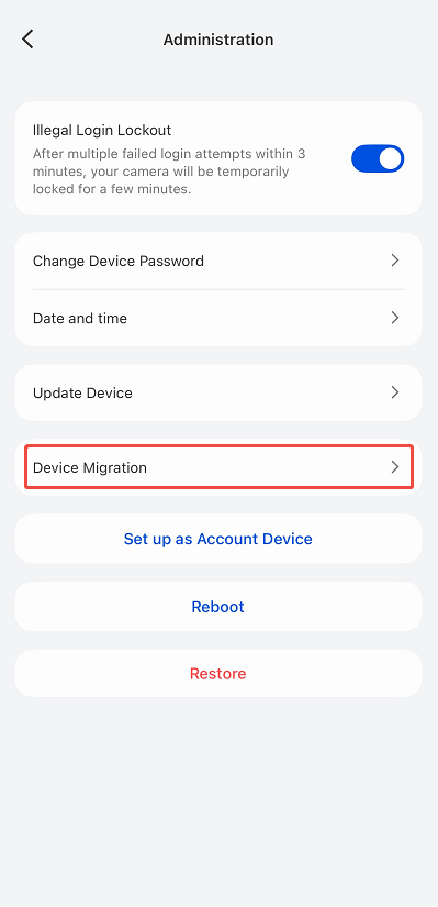 device migration
