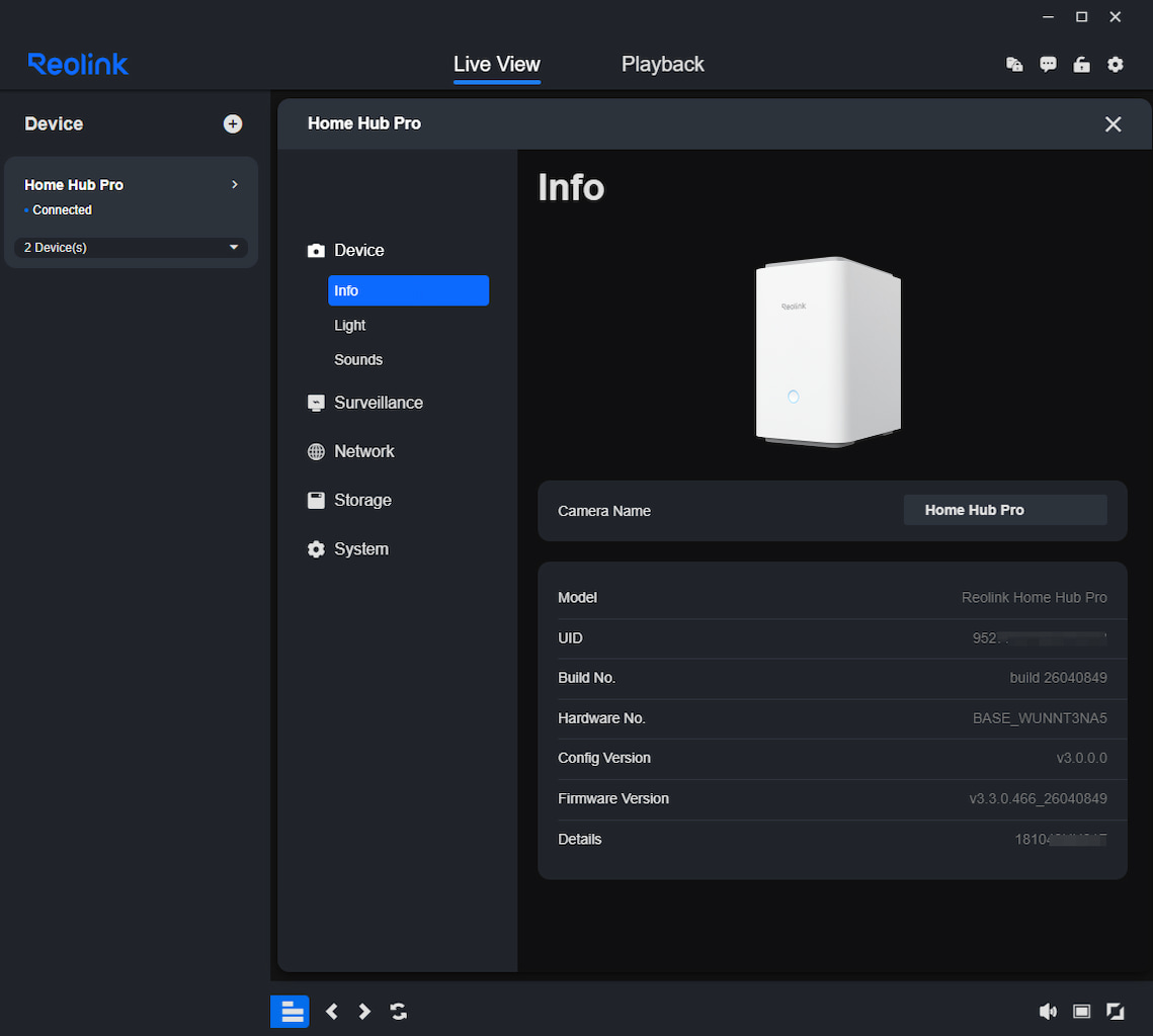 home hub client info