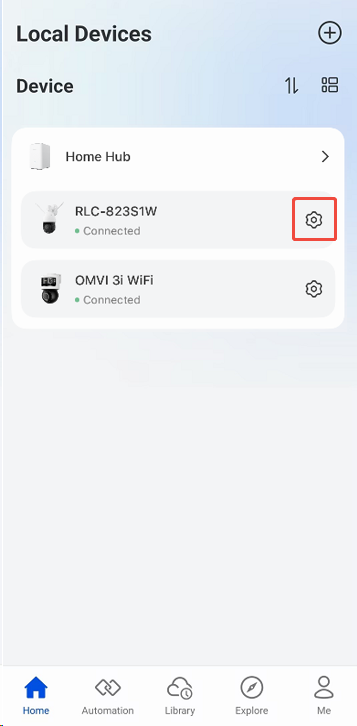 hub-cam setting app