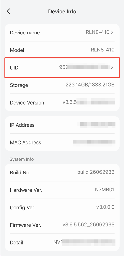 nvr uid app