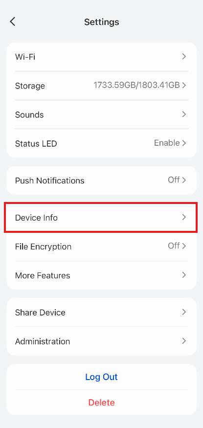 hub device info app