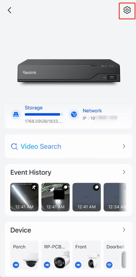 nvr setting app