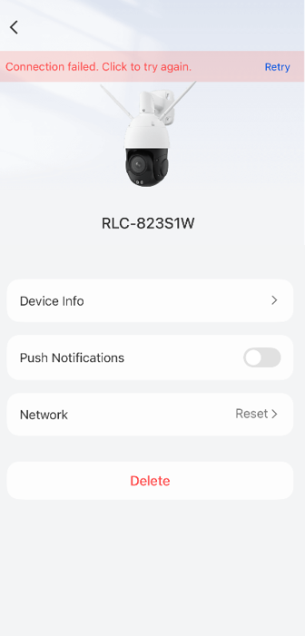 connection failed
