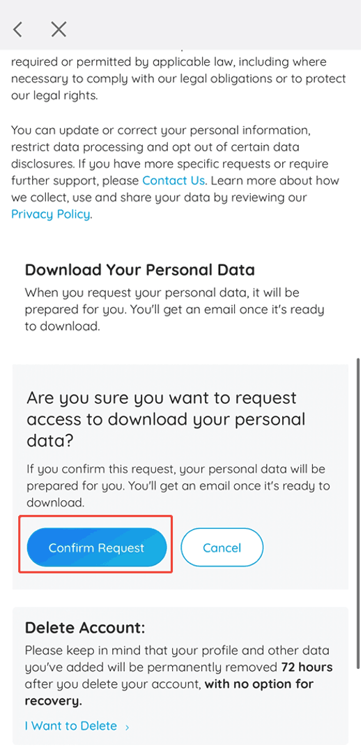 Confirm Request