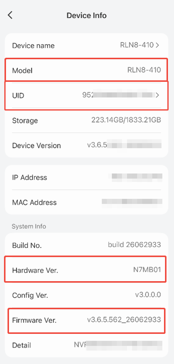 NVR info