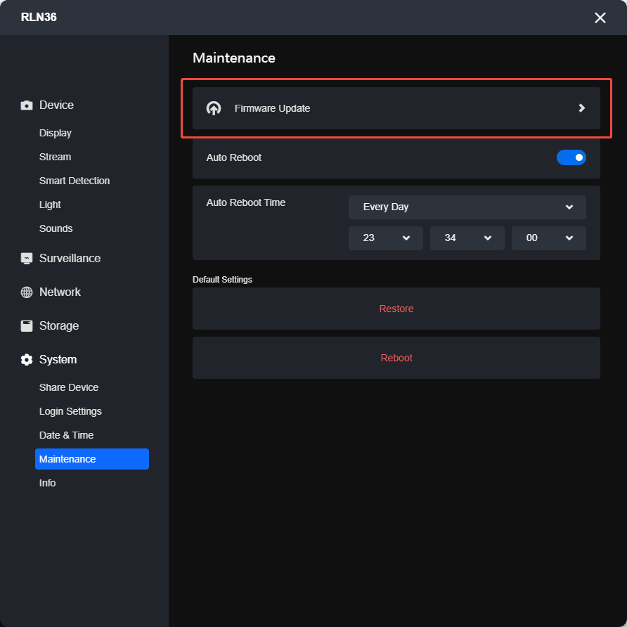 nvr firmware upgrade
