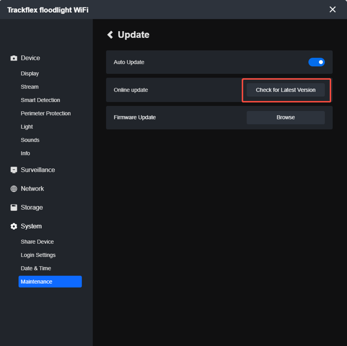 check for standalone camera