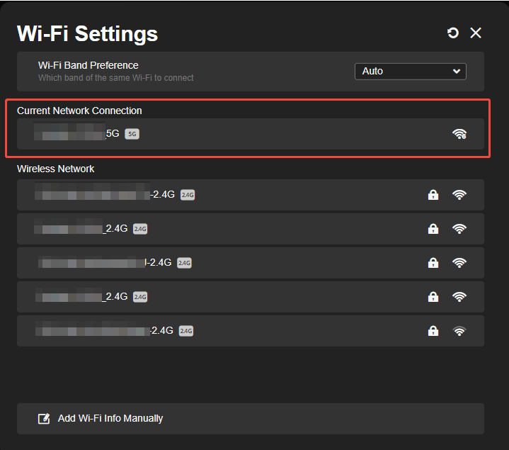 current wifi client
