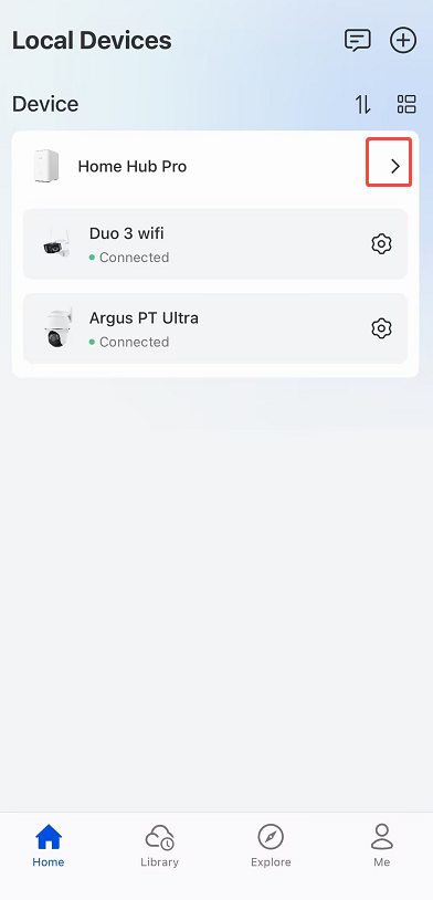 go to the home hub