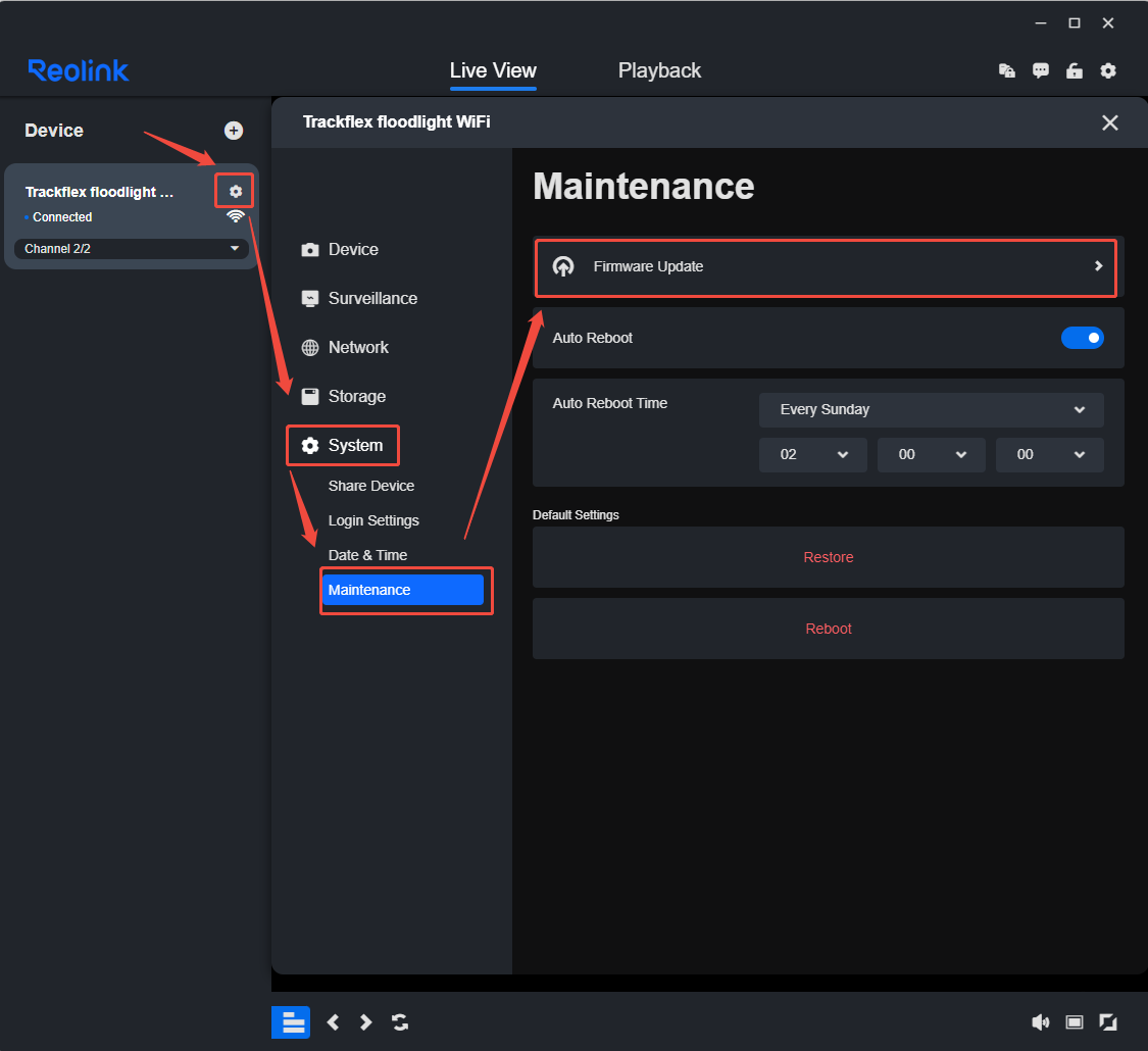 client firemware update