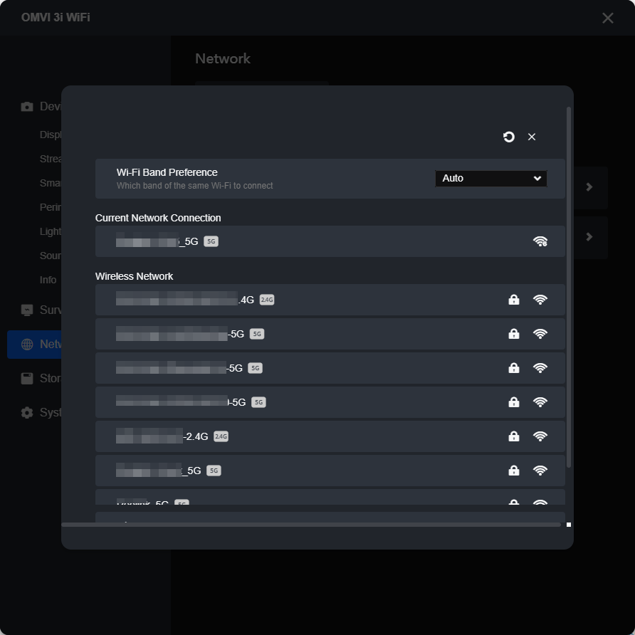 Choose Wi-Fi Network client