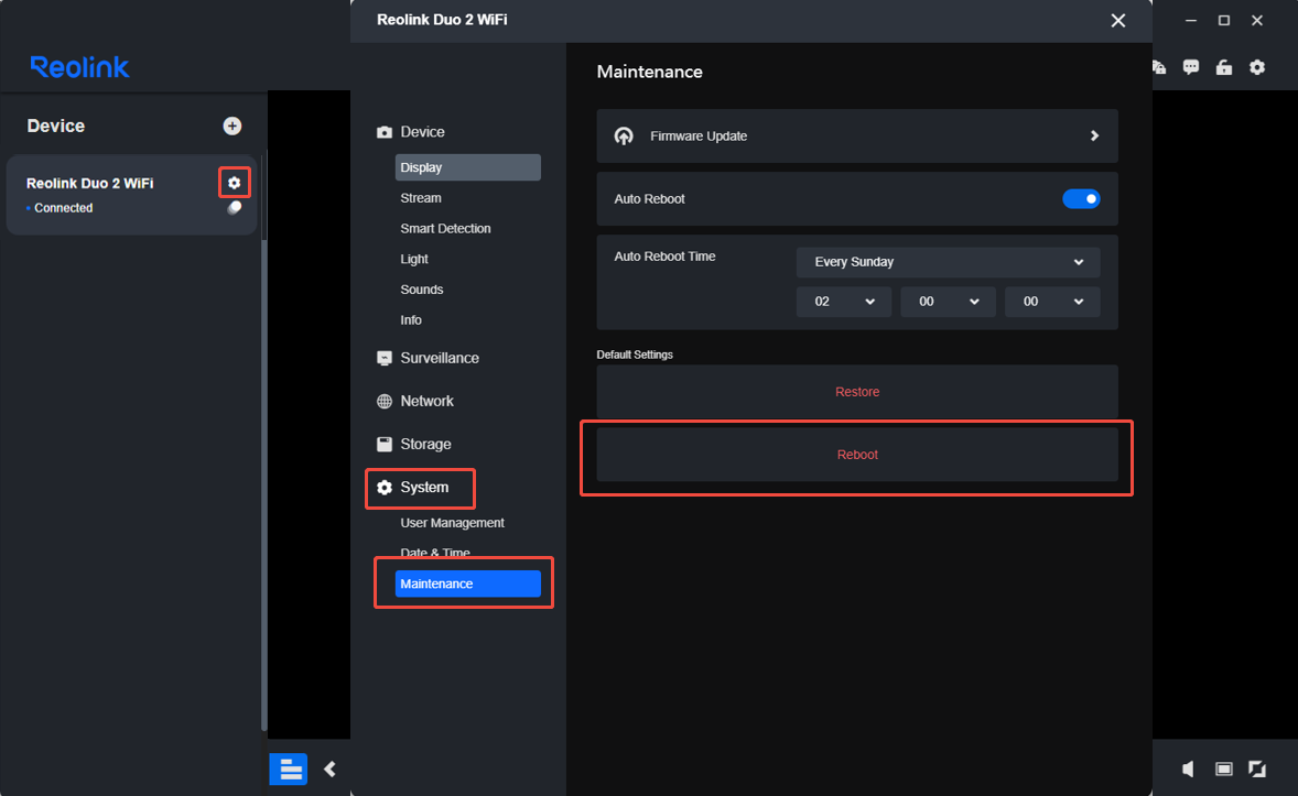 reboot client