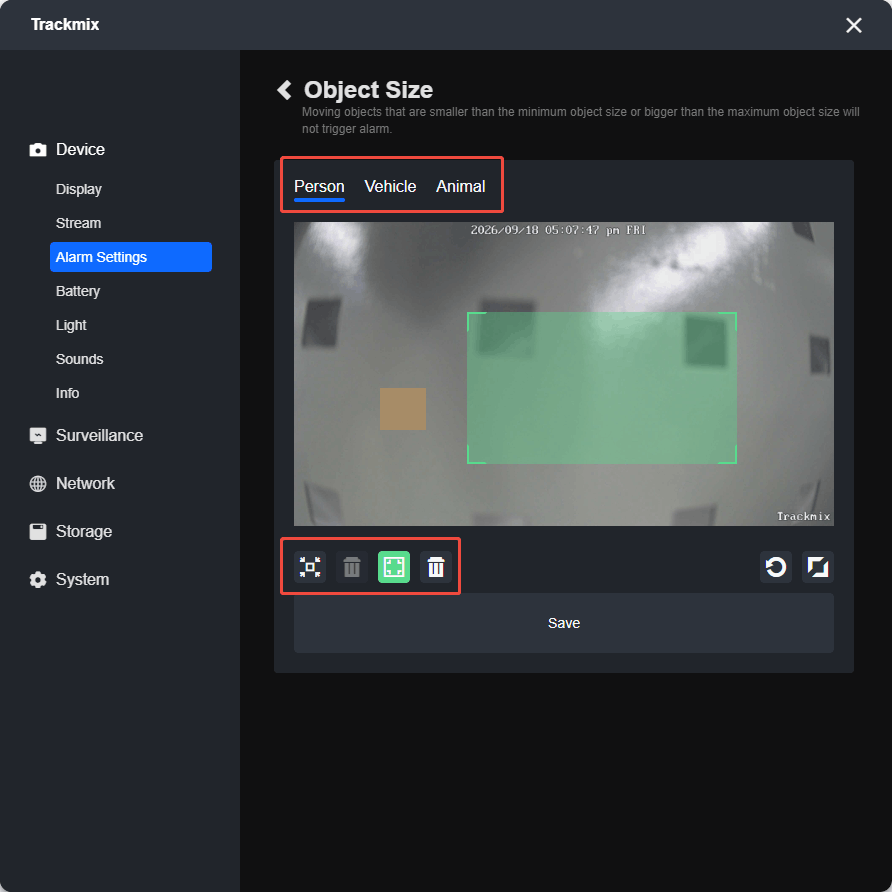 create Object Size client