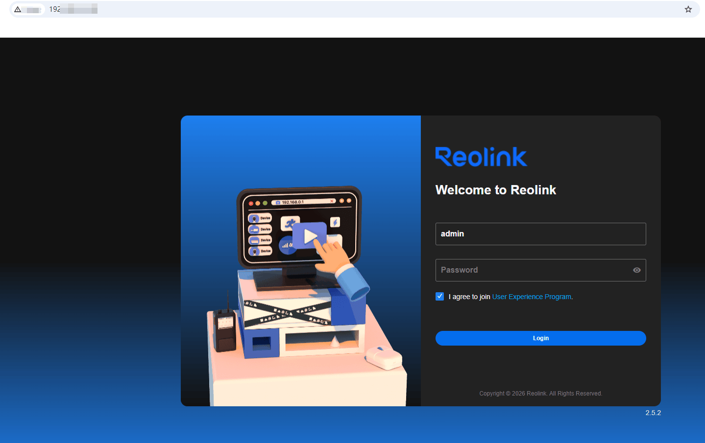log in web