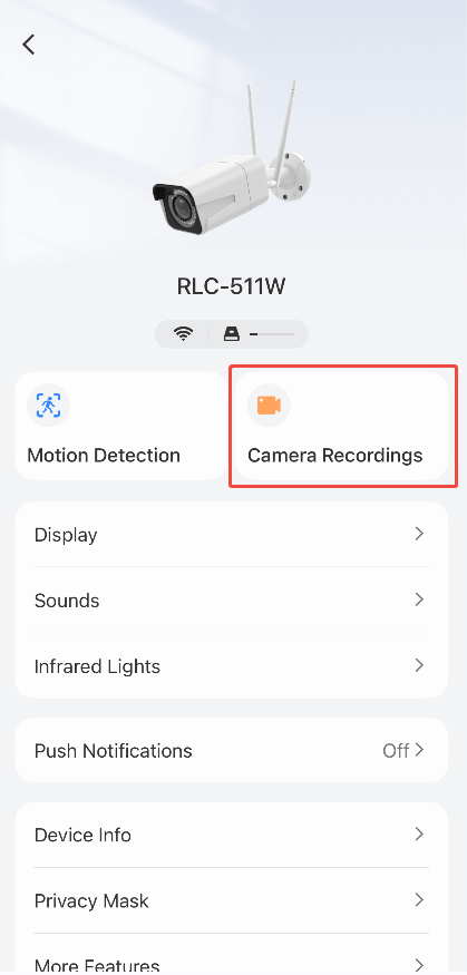Camera Recording