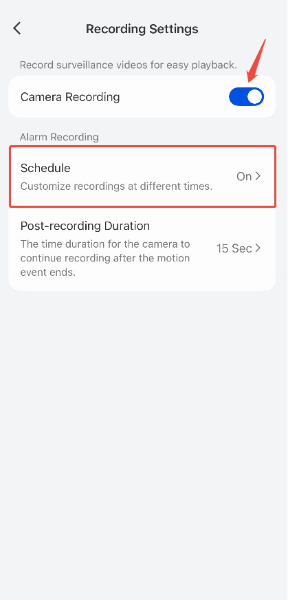 Camera Recording