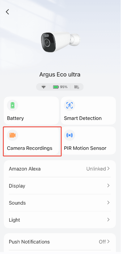 Camera Recording