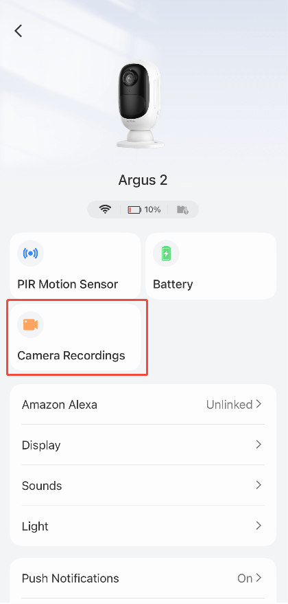Camera Recording