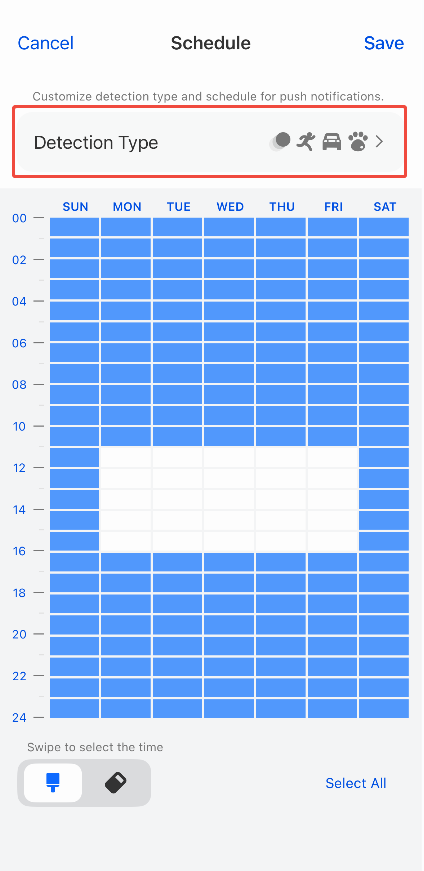 Detection Type app