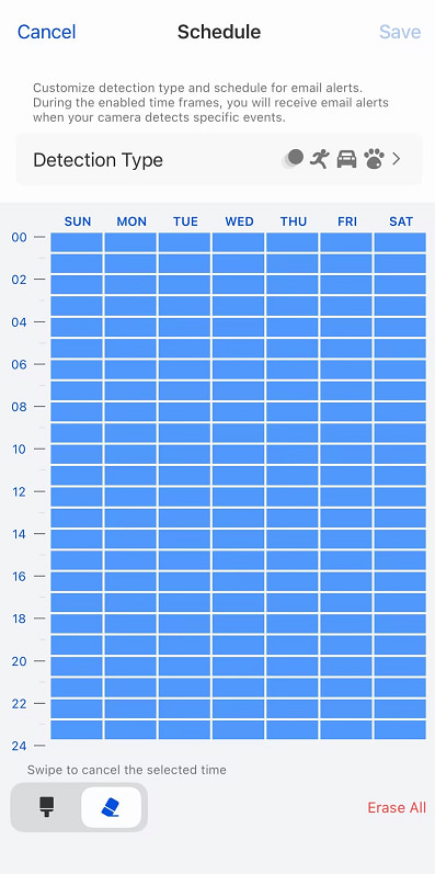 schedule page