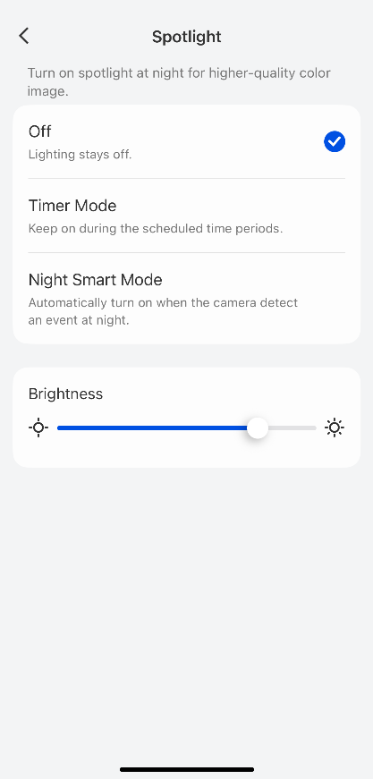 adjust spotlight brightness