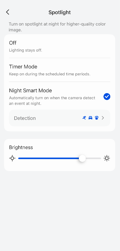 Night Smart Mode