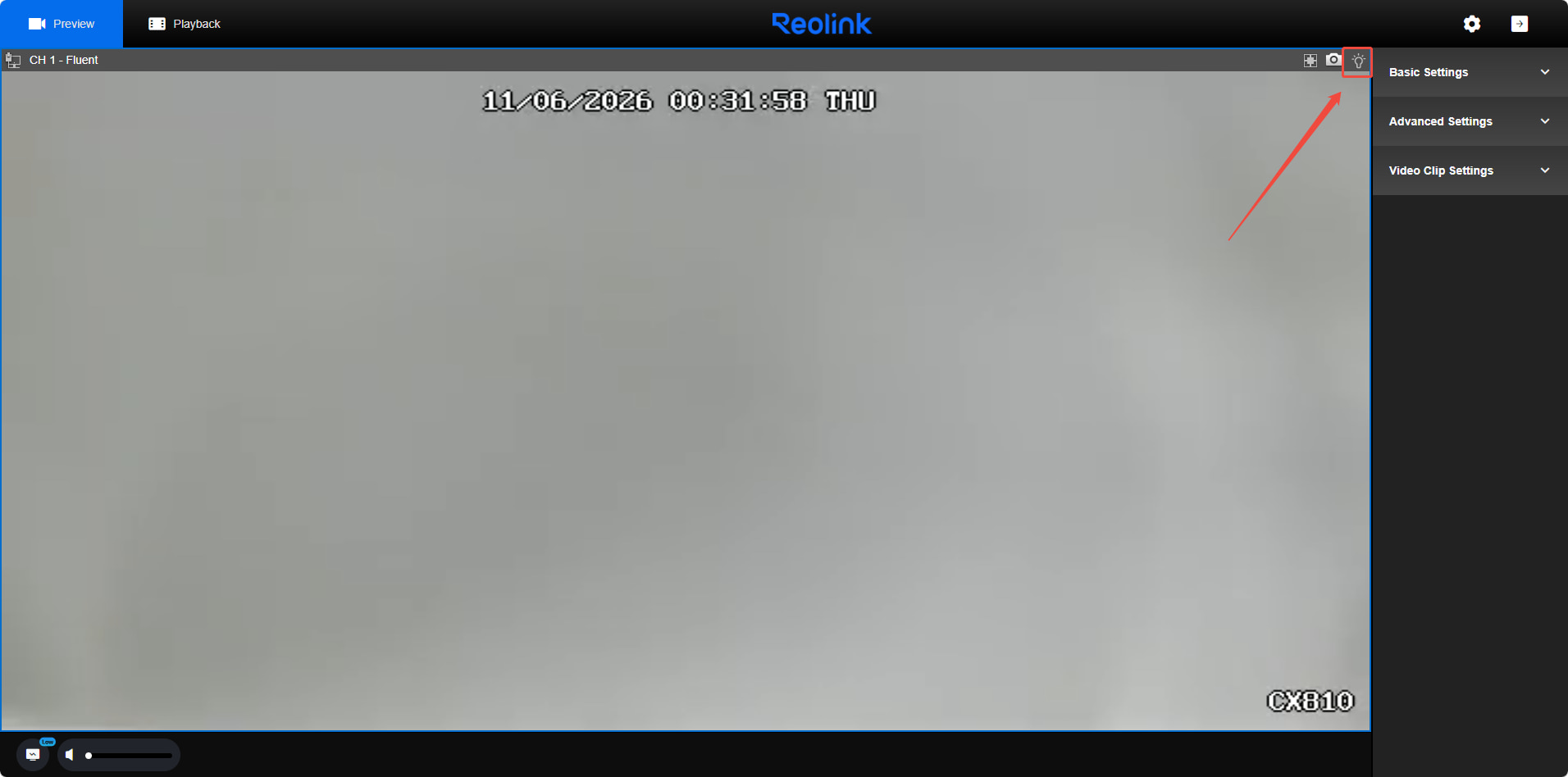 Click on the bulb icon