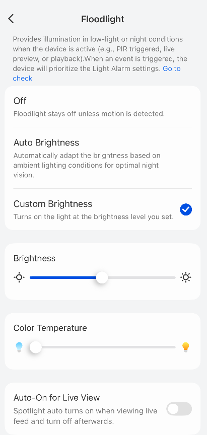 Floodlight mode