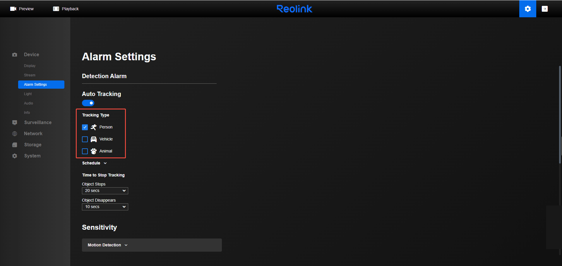 Set up Tracking Type web