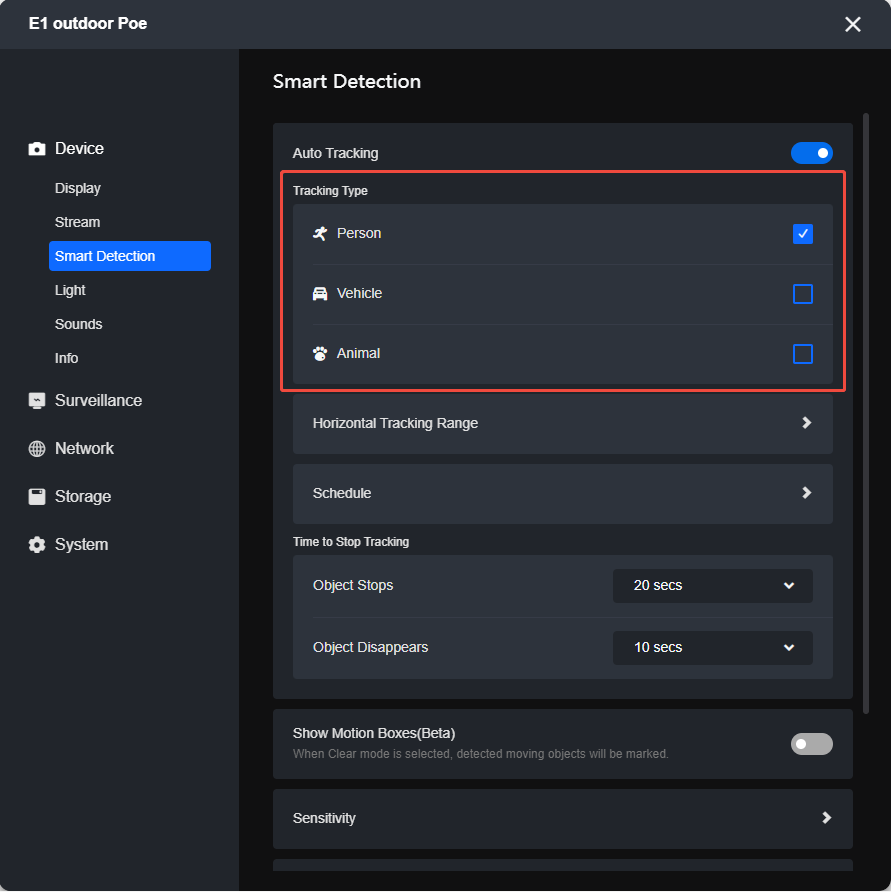 Set up Auto Tracking Type client