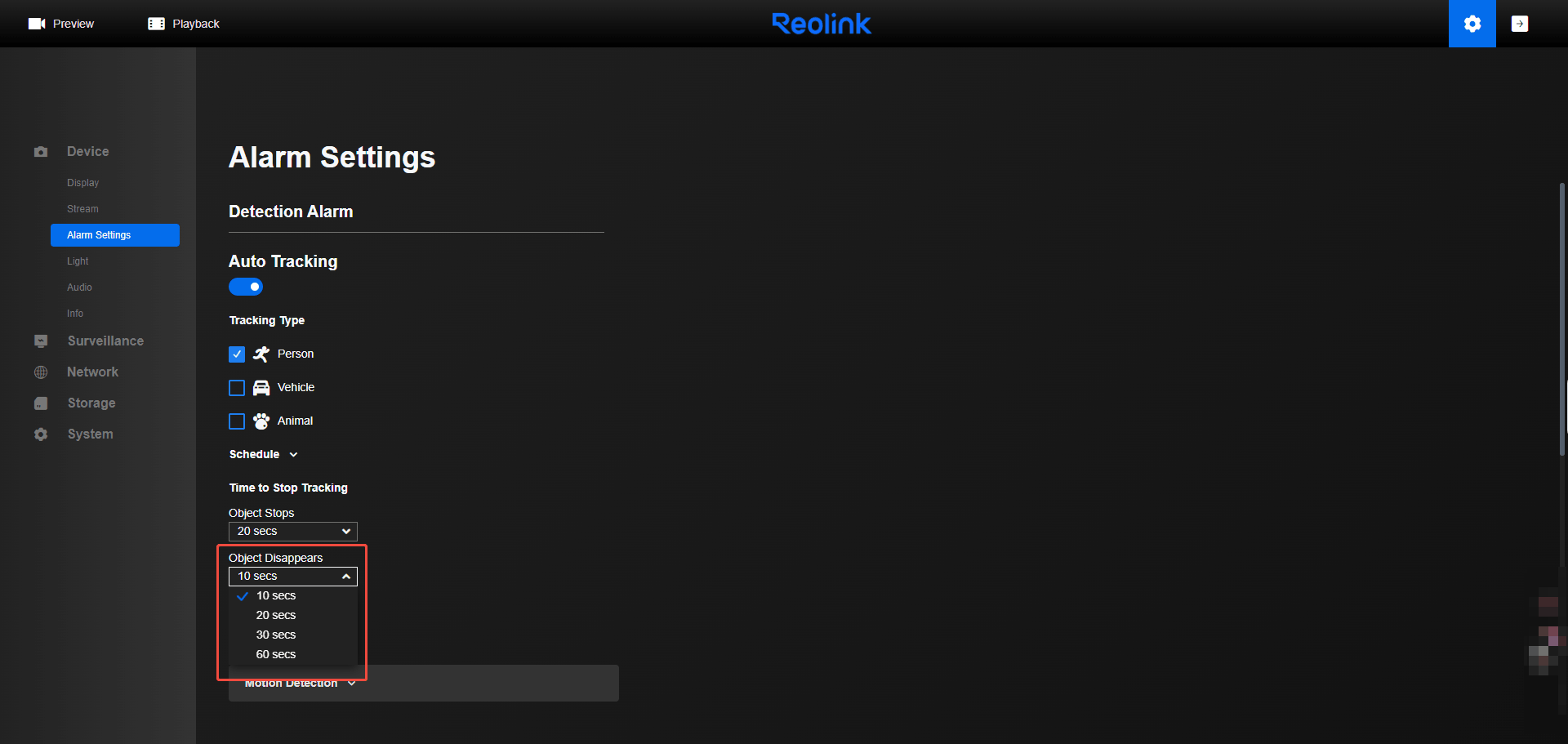 set Object Stops web
