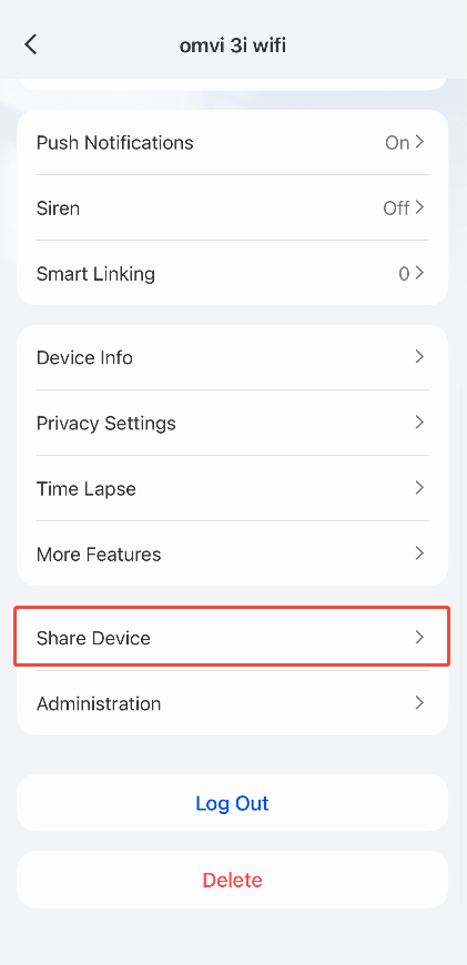Share Device cam