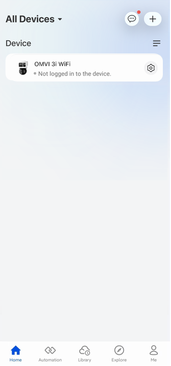 not logged into the device