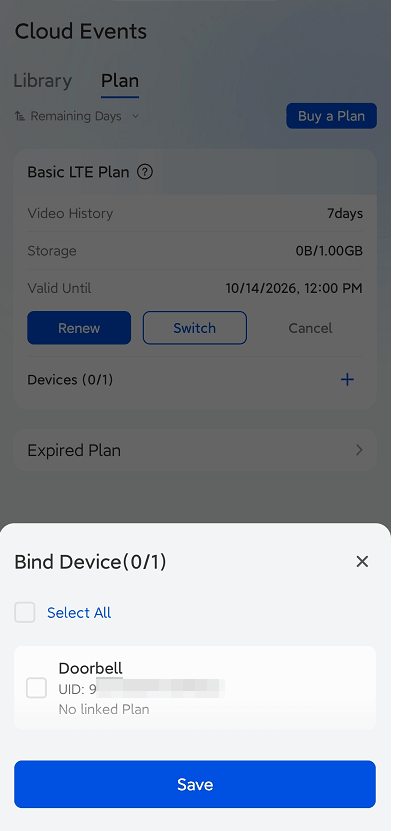 Bind Device list