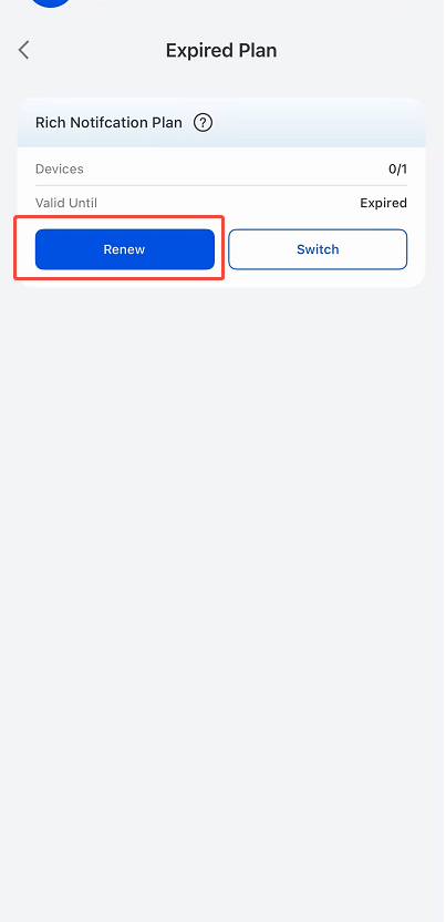 renew Expired Plan