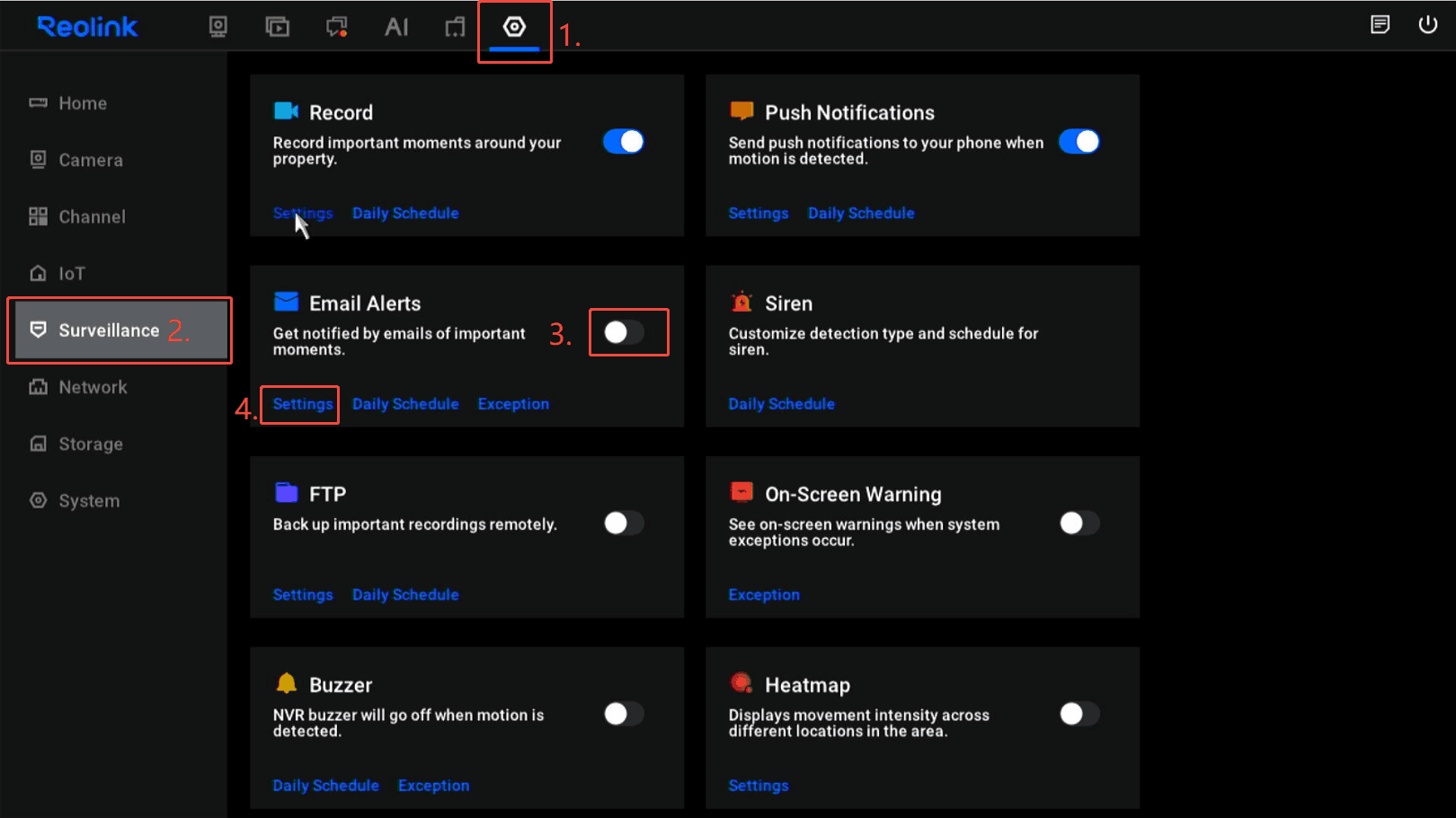 Email Alerts path