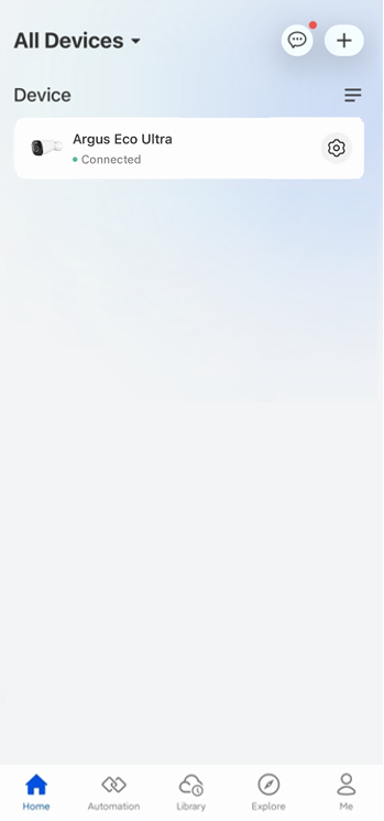 tap gear icon