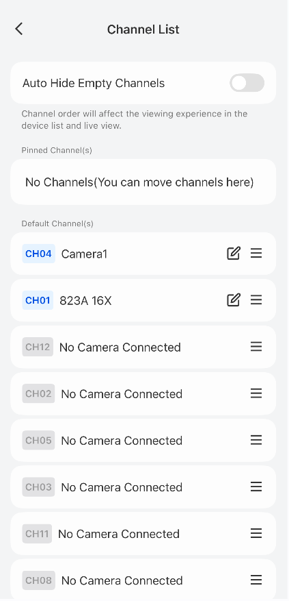 Channel List