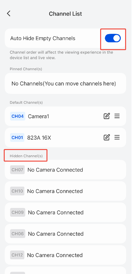Auto Hide Empty Channels