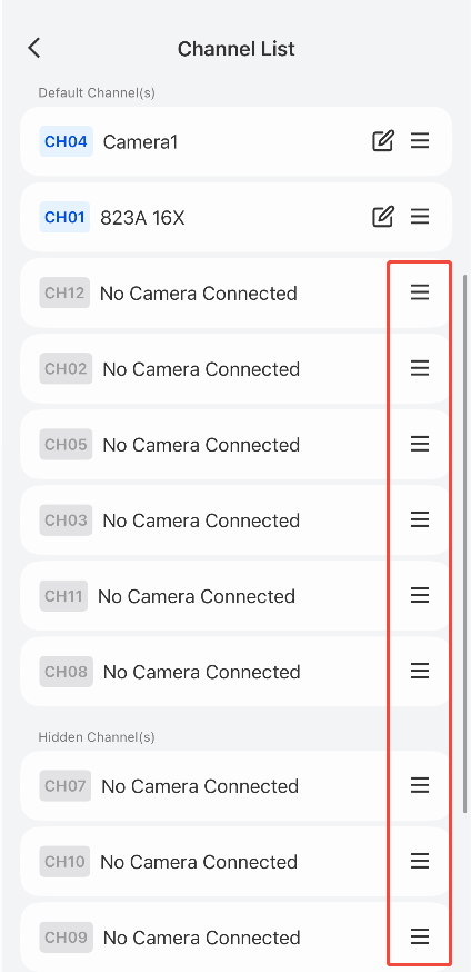 drag empty channels