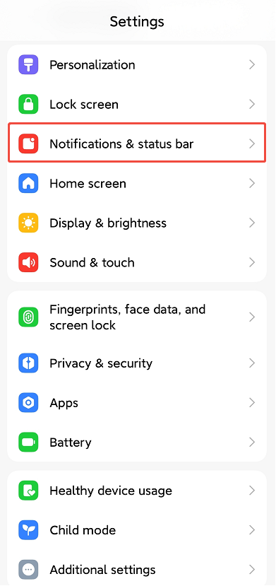 Android Phone's Settings