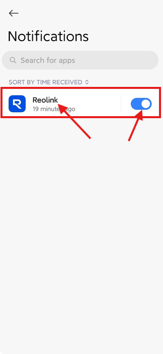 Enable Notifications for Reolink App