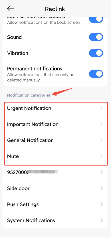 Notification Categories