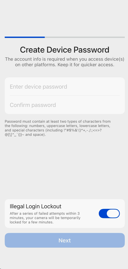 create a password