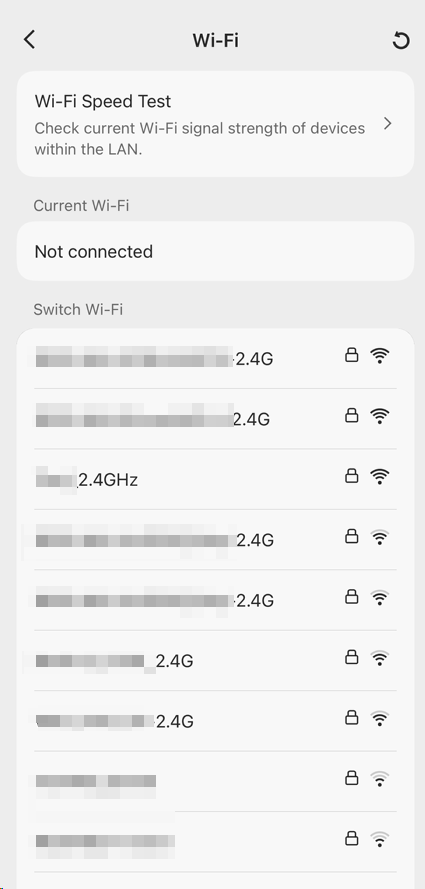 Select one 2.4GHz Wi-Fi