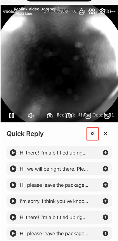 quick reply settings