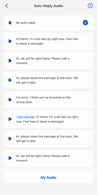 auto-reply audio